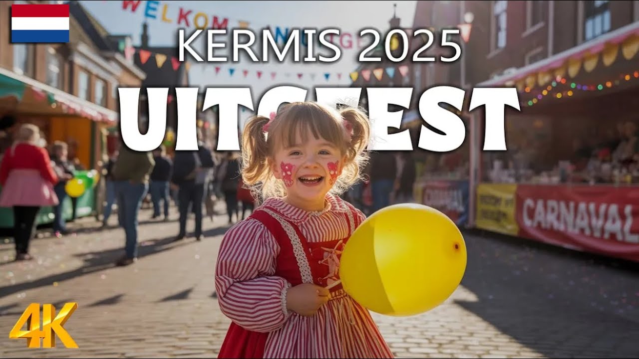 Uitgeest Walk to Kermis 2025 | Netherlands Walking Tour 4K