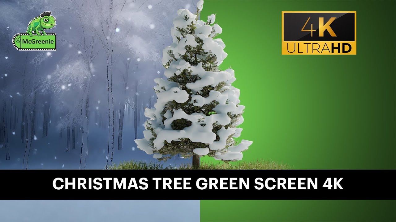 Green Screen Christmas Tree 🎄  Free Video Editing Footage 4K