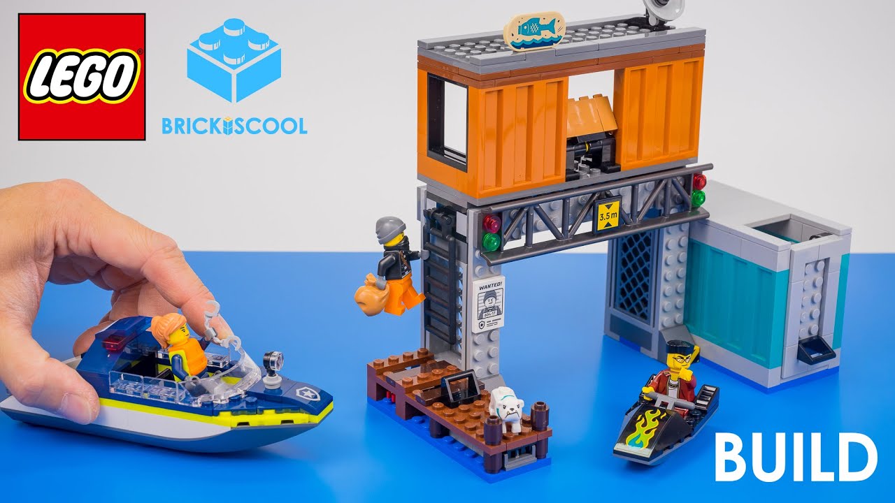 Police Speedboat and Crooks' Hideout｜Lego Speed Build｜ASMR