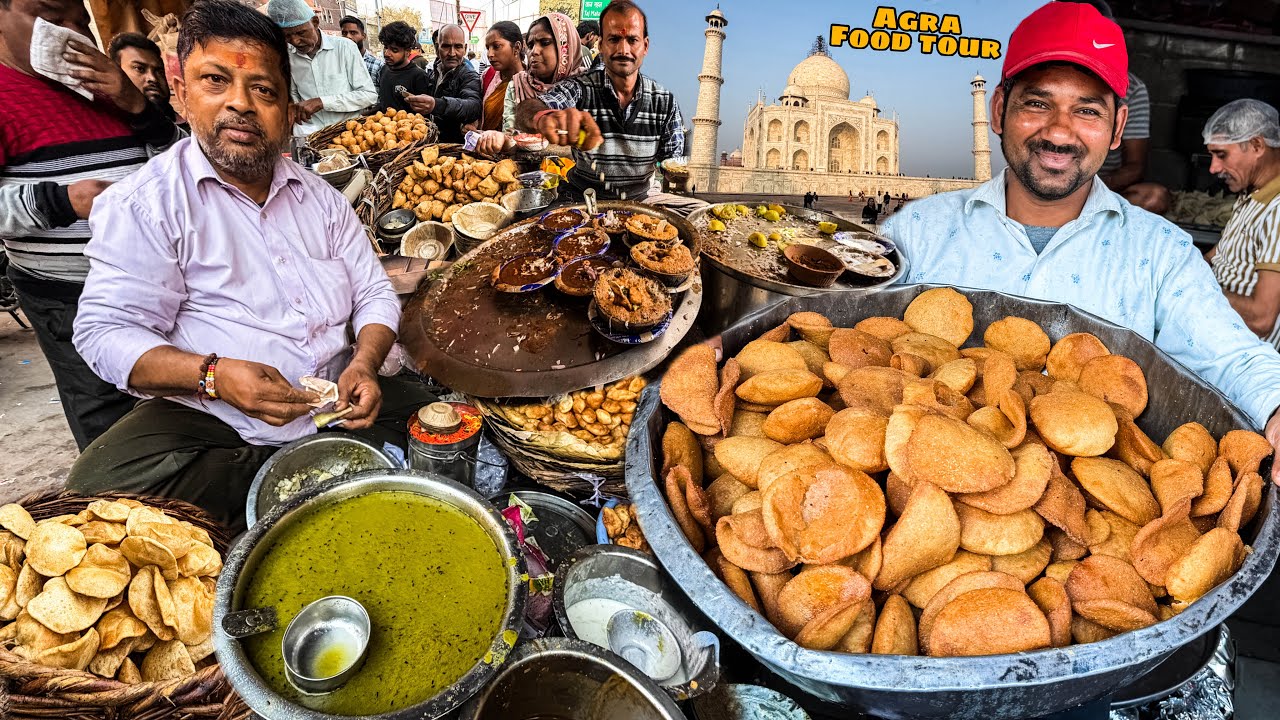 5 BEST STREET FOOD In Agra | Agra Food Tour | TAJ MAHAL Agra | Indian Street Food