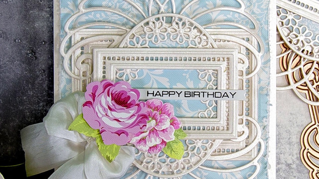 Layered Dimensional Die Cutting Series. Episode #1 - Birthday Card featuring Venise Lace Collection