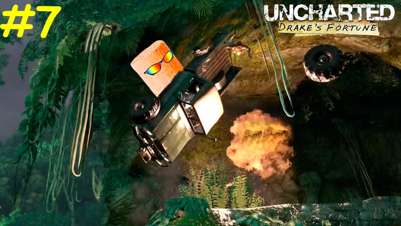 Parkour e explosão na cachoeira | Uncharted: Drake's Fortune #7