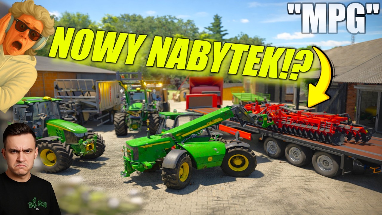 🤩NOWY NABYTEK!😱i PRASOWANIE W BŁOCIE NA DWA CIĄGNIKI! 😭 #MPG [#580] FS22 w/ Koliz