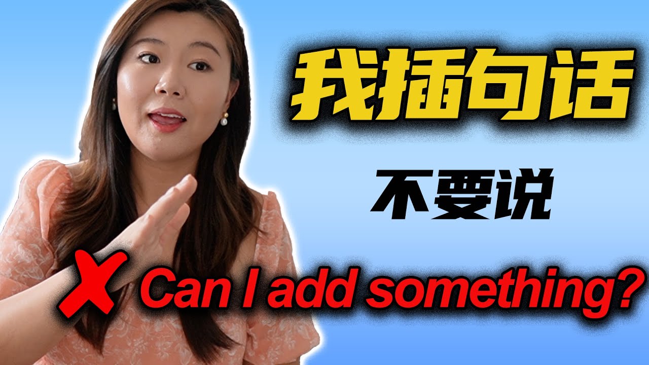开会要说话千万不要说”Can I add/say something?
