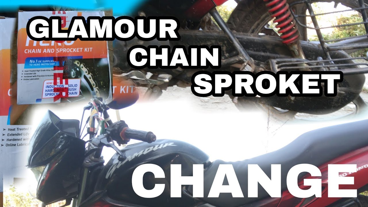 Glamour  chain sprocket kit // Rs:950// onley