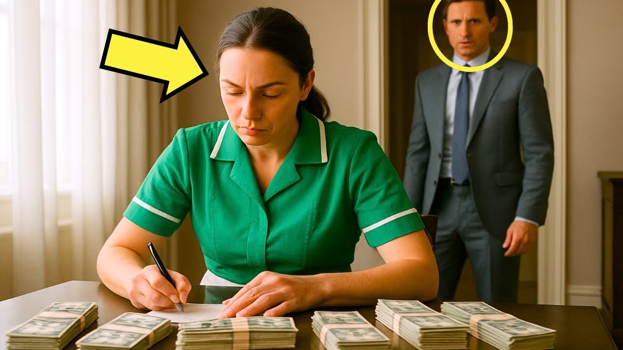 LA EMPLEADA PENSÓ QUE ESTABA SOLA… PERO EL RICO VIO TODO Y SE QUEDÓ EN SHOCK…