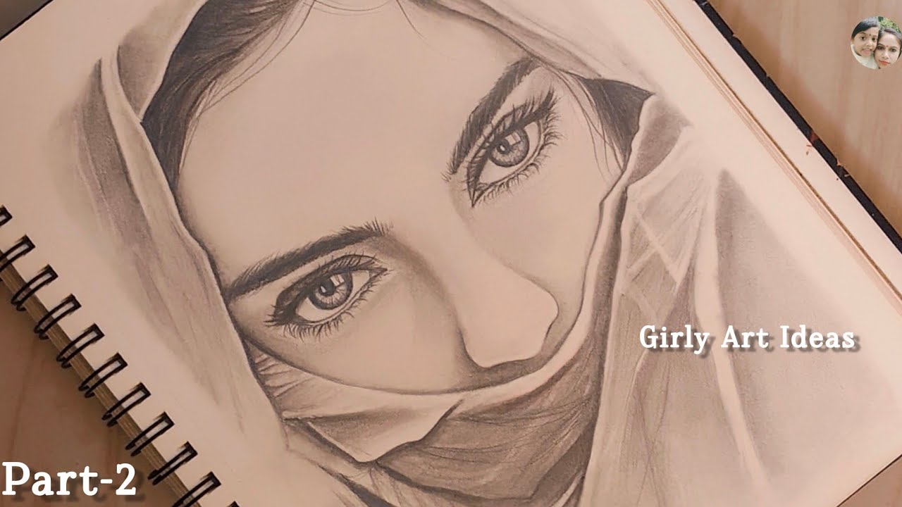 Sketching A Realistic Face Tutorial Step By Step Pencil Artworks Pt-2 | #girlyartideas