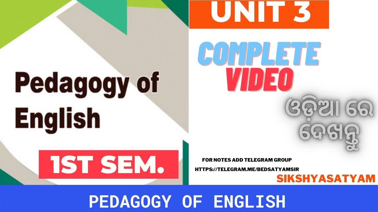 1ST SEM UNIT 3 ENGLISH COMPLETE VIDEO
