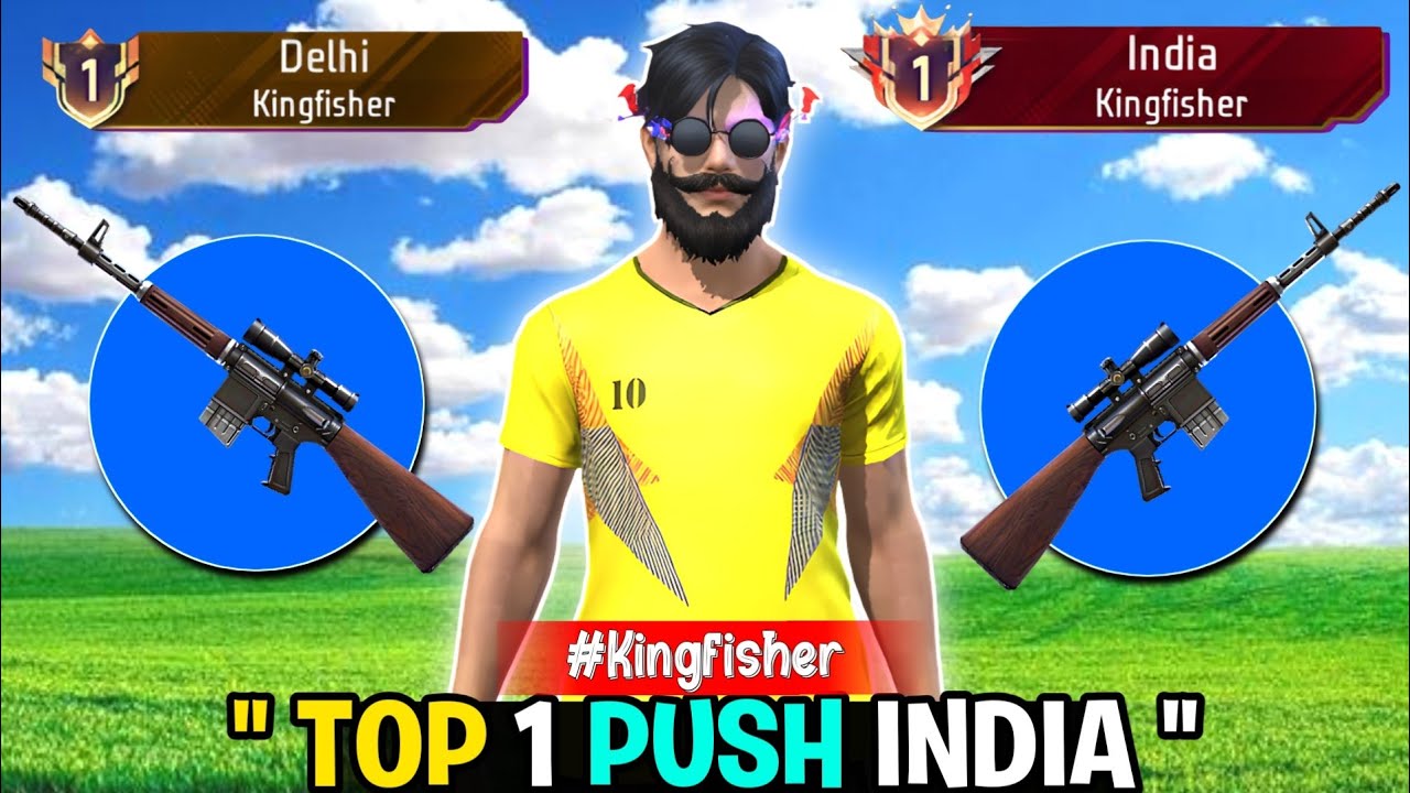 Pushing Top 1 India Title in Kingfisher 🥶 | Solo Weapon Glory Push in Season 47 | Free Fire 