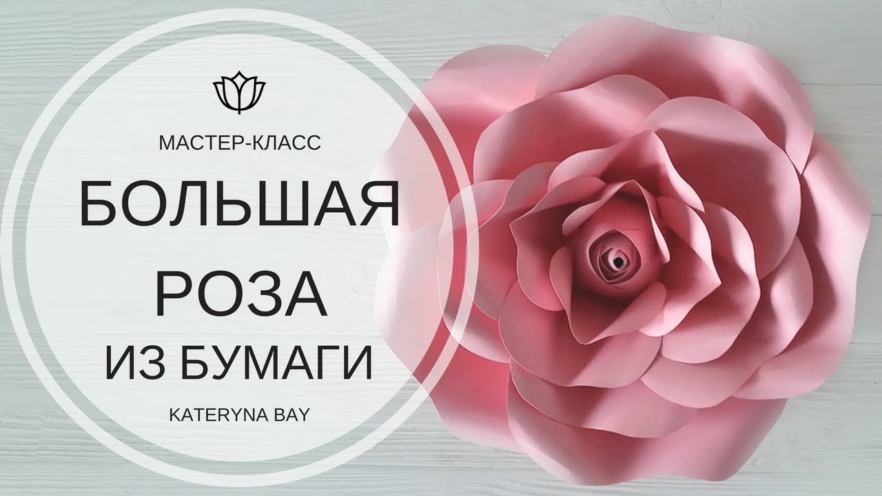 БОЛЬШАЯ РОЗА ИЗ БУМАГИ СВОИМИ РУКАМИ I КАК СДЕЛАТЬ БОЛЬШИЕ ЦВЕТЫ ИЗ БУМАГИ I Diy Rose Tutorial