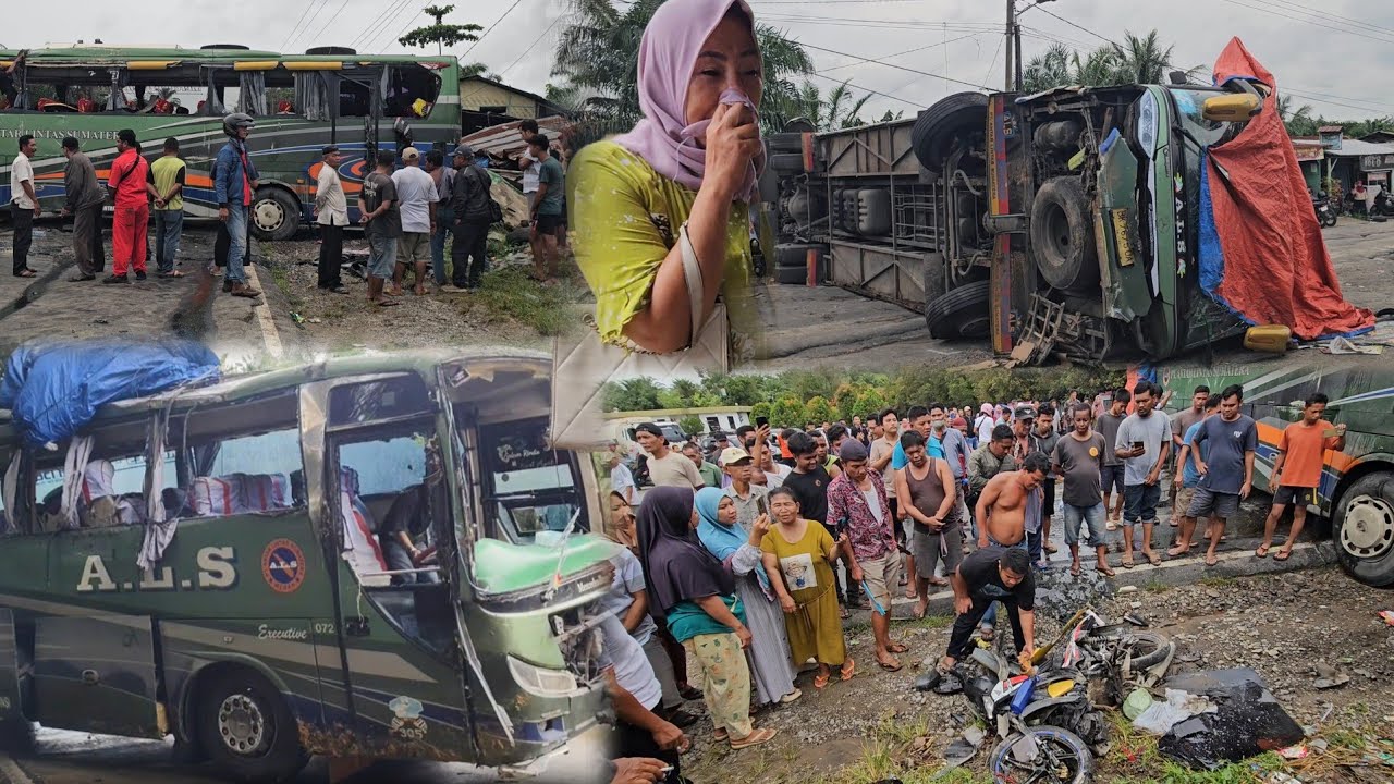 Tangisan Ibu Warung Pecah Saat Evakuasi Bus ALS Laka.2 Bus ALS Kecelakaan,Warga Melihat Insiden Bus.