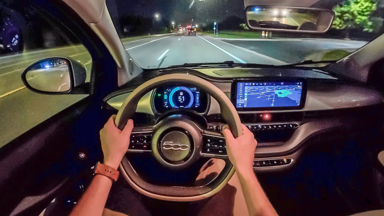 2024 Fiat 500e - POV Night Drive (Binaural Audio)