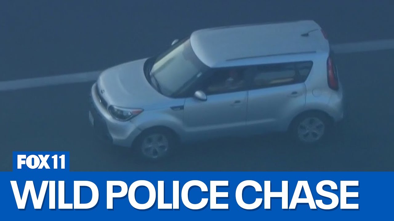 Police chase: Authorities in pursuit of vehicle in LA County