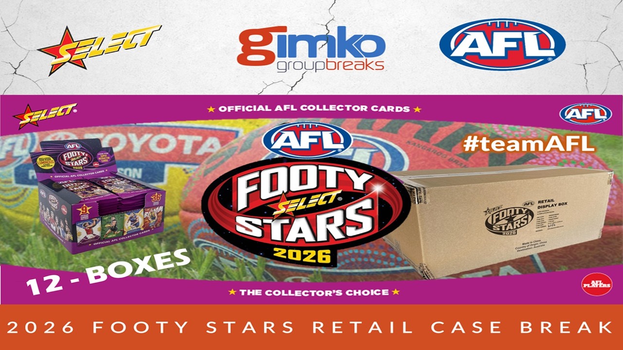 #2522 AFL Football 2026 Select Footy Stars Retail Case - Live Card Box Break (29/03/2026)