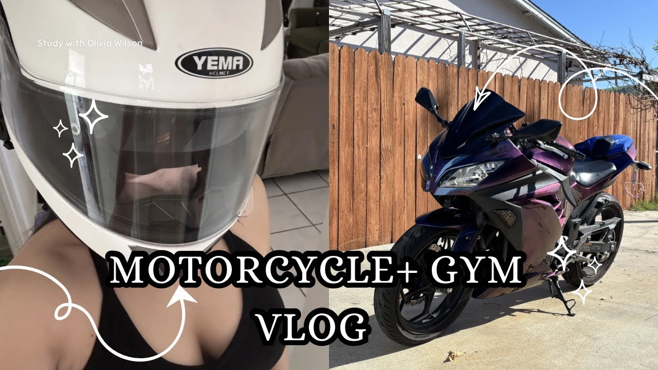 Bike Ride to the Gym | motorcycle + gym vlog 