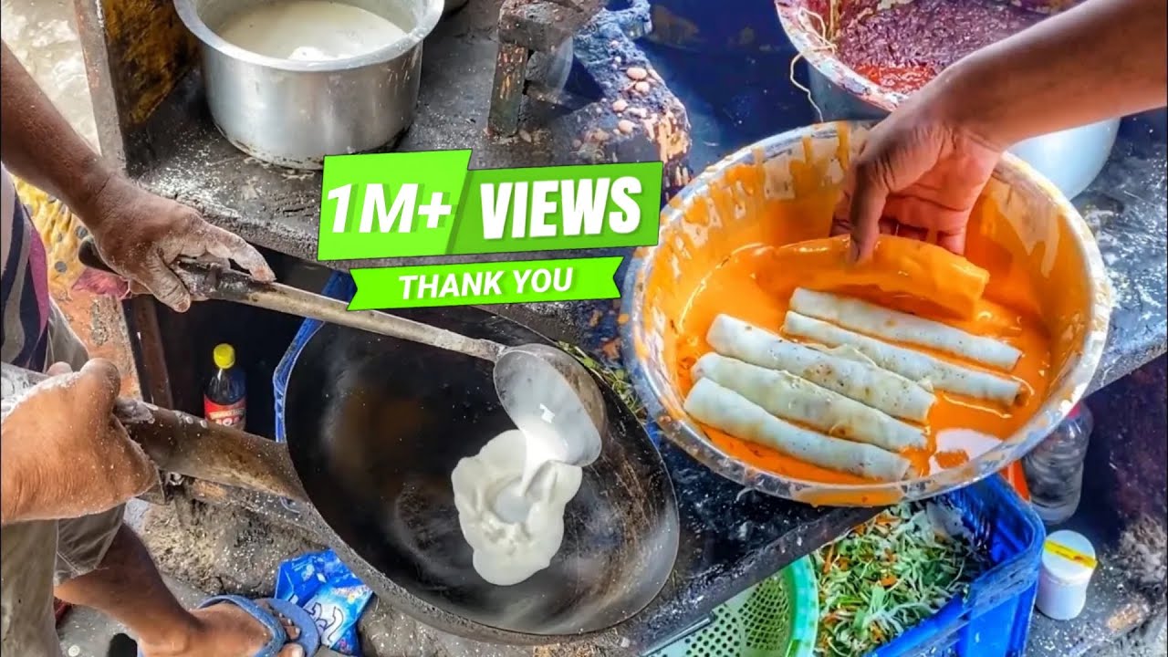 Making 100 Crispy Spring Roll On Street Side | Indian Street Food