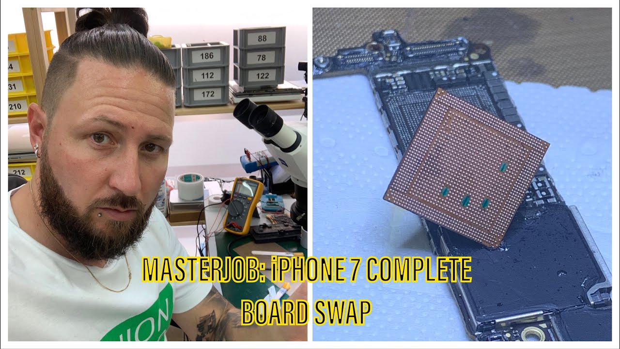 MASTERWORK - iPHONE 7 COMPLETE BOARD SWAP - NO CUTS - WORLDS FIRST - MASTERJOB - A10 SWAP