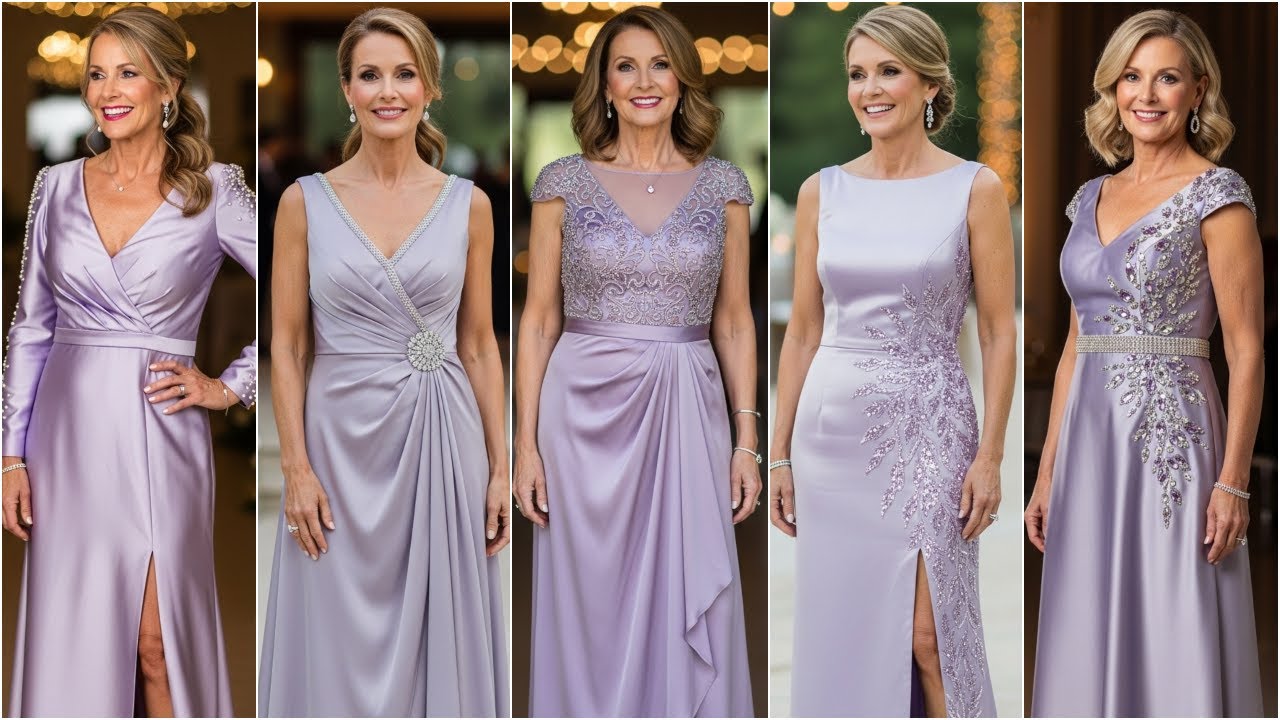 Chic Lavender Mother of the Bride Satin Dresses: Most Flattering Silky Gown Trends for 2026 Moms