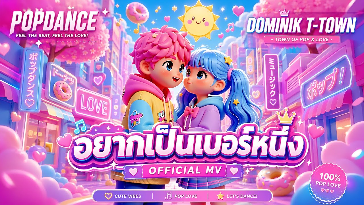 อยากเป็นเบอร์หนึ่ง [Official animated Mv] - PopDance FunkyPop 