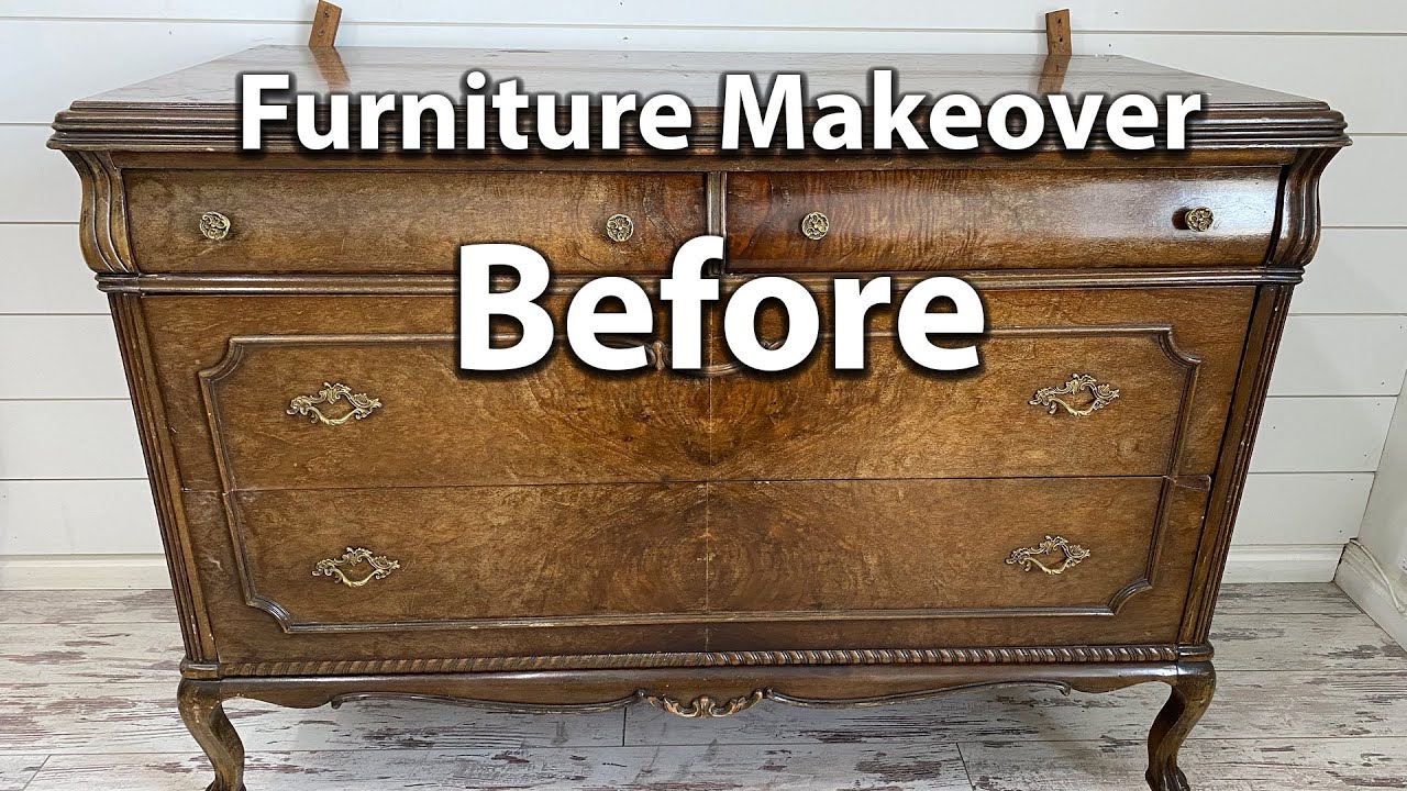 Vintage Dresser Makeover Before And After | Thrift Store Finds