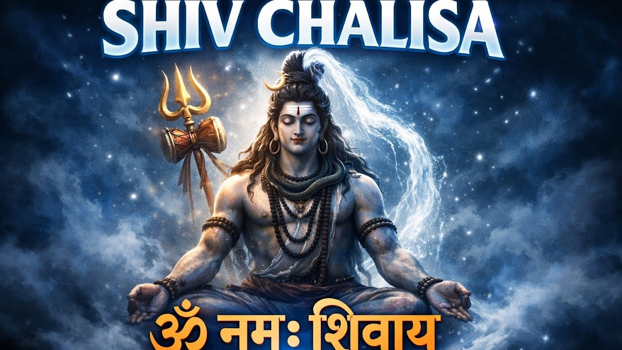 🙏 ॐ नमः शिवाय 🔱शिव चालीसा से मिले शांति और शक्तिHar Har Mahadev 🕉️