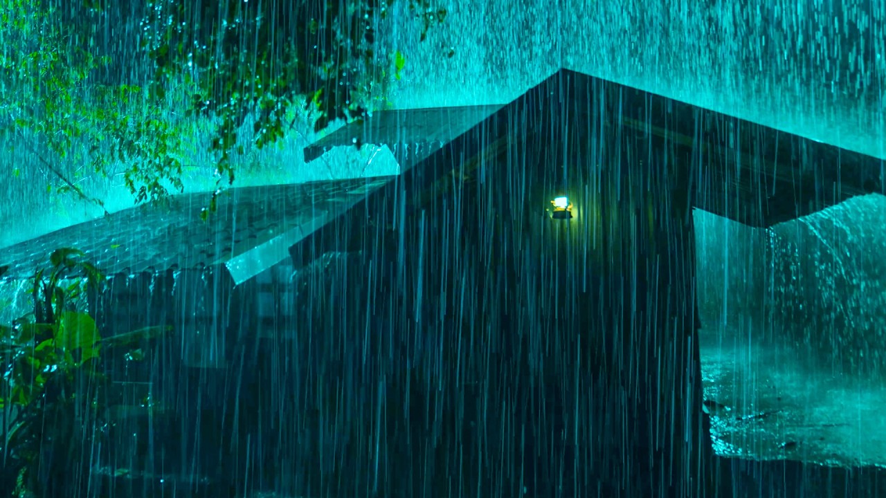 Rain Sounds Lull You to Sleep😴Heavy Rainfall on Metal Roof & Strong Thunder | White Noise for Sleep