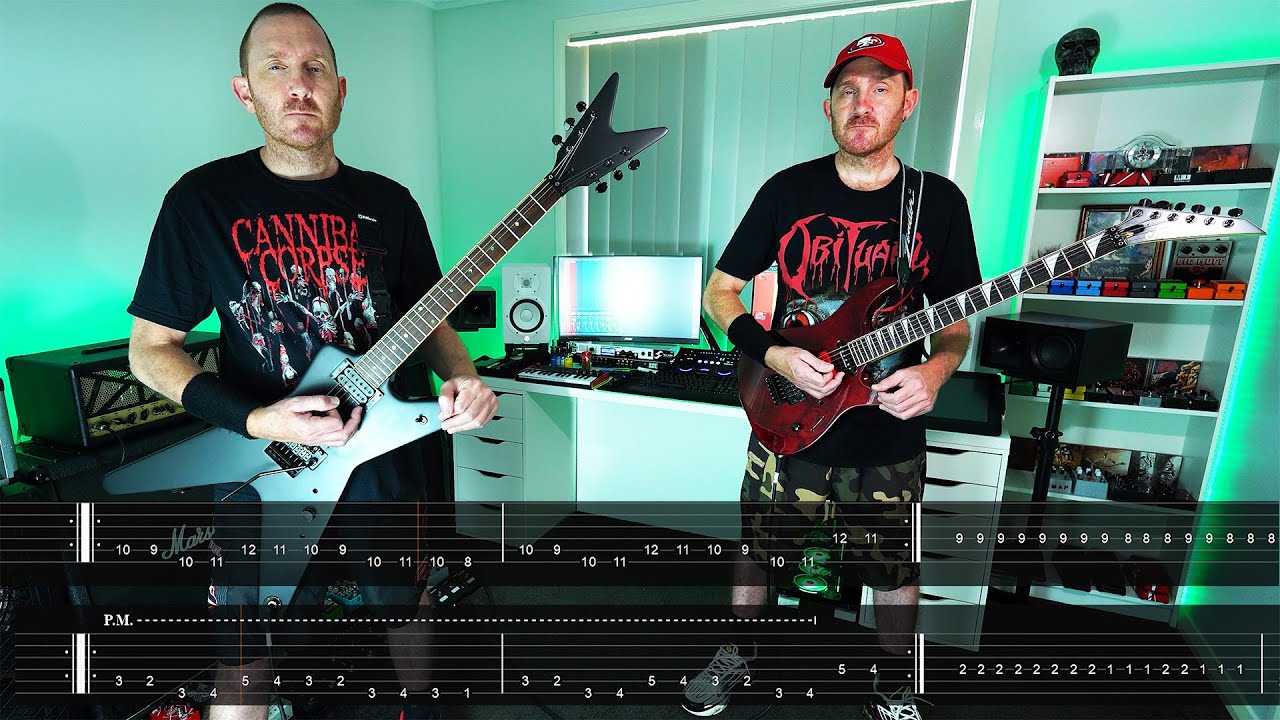 TWINS DEATH METAL GUITAR  HARMONIES WITH TABS - C STANDARD