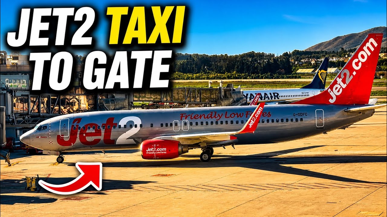 Jet2 737-800 (G-GDFC) Taxi to stand at Malaga Airport (AGP) on 10th Jan 2026