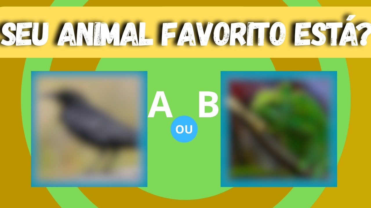 Adivinha Qual Alternativa Está o Animal? 🐾👀 | será será que está na letra A ou B? - desafio quiz D+