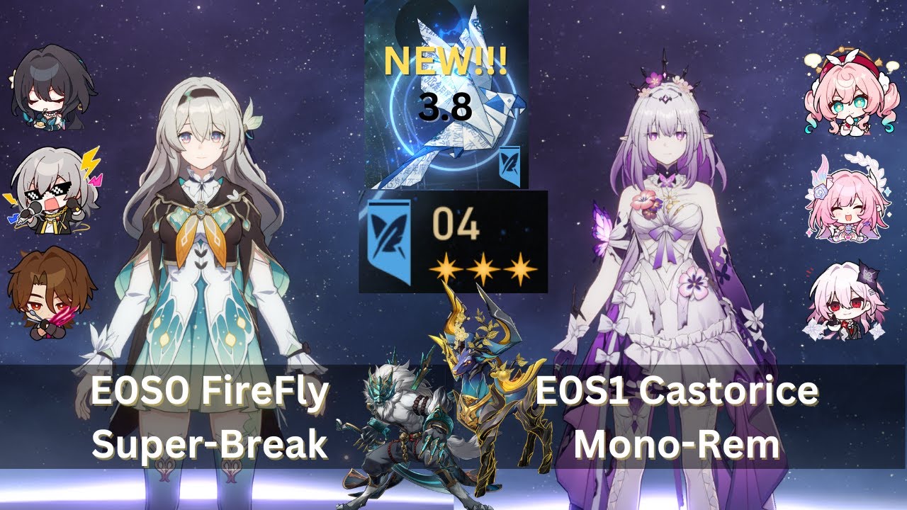 NEW Pure Fiction Floor 4 3 Stars | E0S0 Firefly & E0S1 Castorice | Honkai: Star Rail 3.8