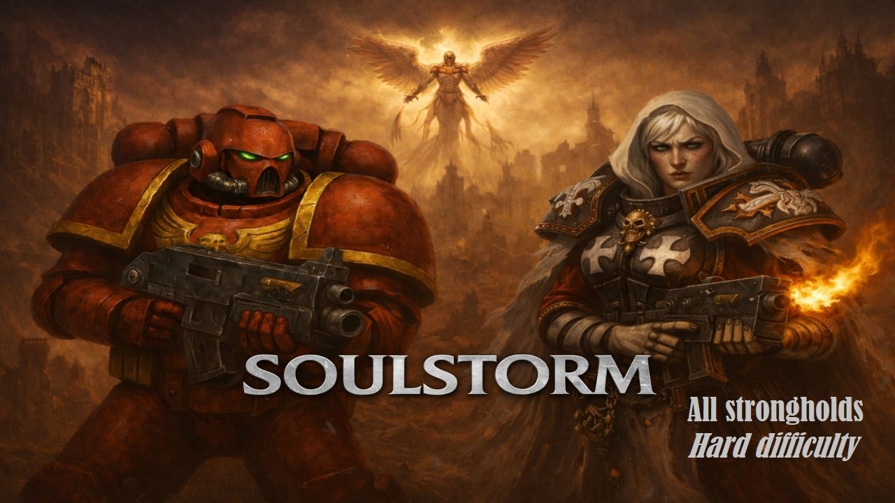 Warhammer 40k: Dawn of War DE | Soulstorm Campaign | Hard Difficulty | All enemy strongholds