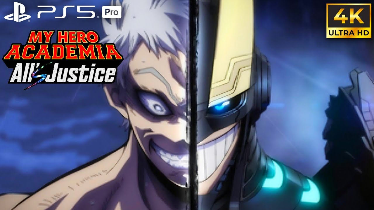 MY HERO ACADEMIA: All's Justice - Armored All Might vs. All For One Boss Fight (4K 60FPS)
