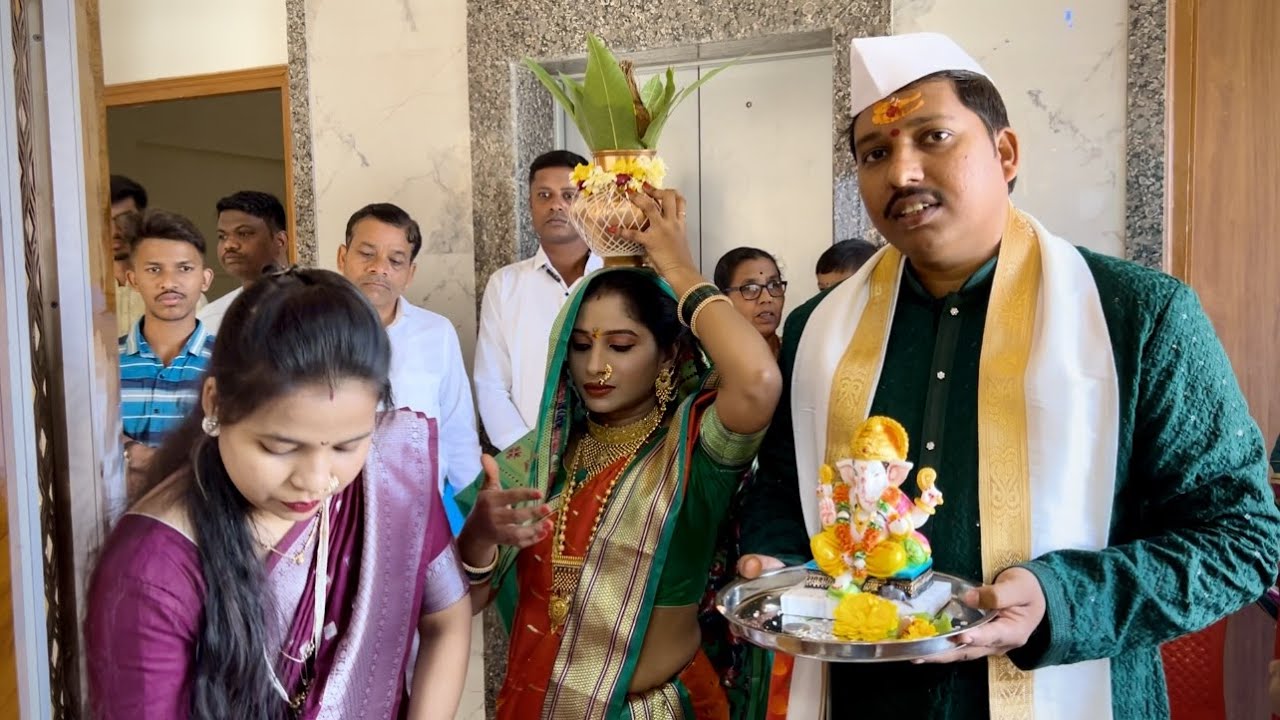 आम्ही केले नवीन घरात गणेश पूजन आणि गृहप्रवेश 😍 | New House Inauguration | S For Satish | Panvel