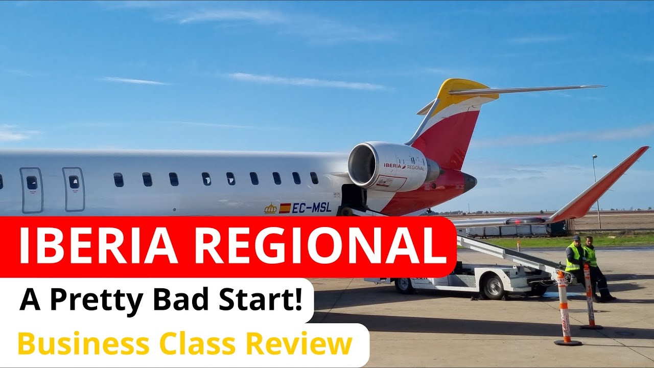 IBERIA REGIONAL CRJ-1000 BUSINESS: A Nasty Surprise! [Casablanca to Madrid]