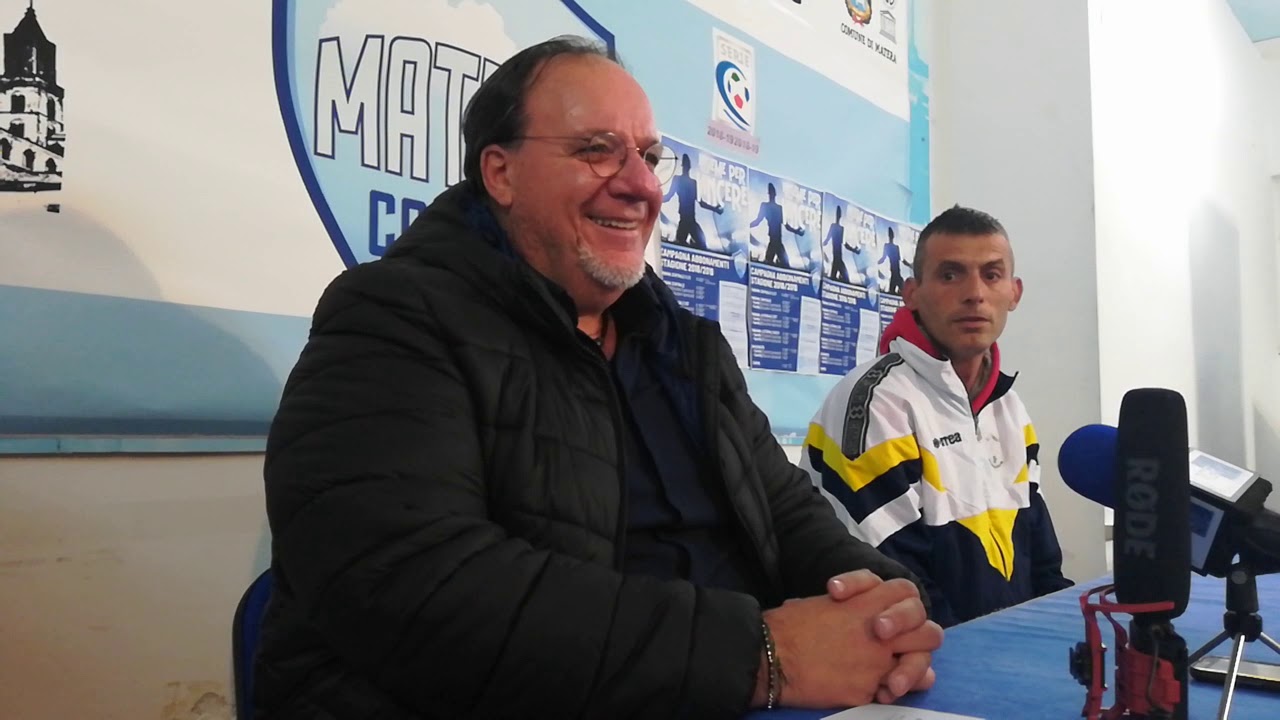 Rosario Lamberti, presidente del Matera, dopo Matera-Rende 3-1 (9/12/2018)