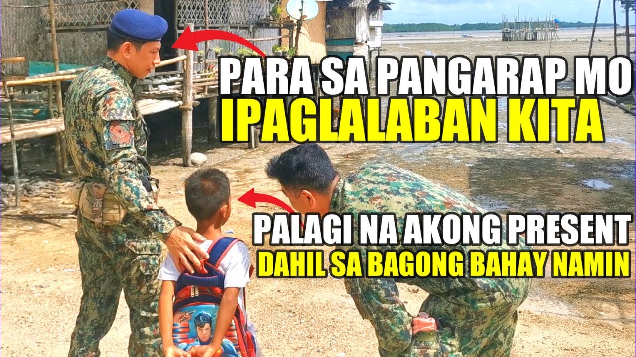 PULIS NABARANGAY DAHIL SA PAGTULONG SA BATANG TUMATAWID NG DAGAT PARA  MAKAPASOK SA SCHOOL