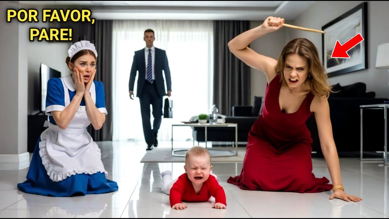 A empregada implorou que ela parasse, mas a noiva do milionário chocou a todos com o bebê