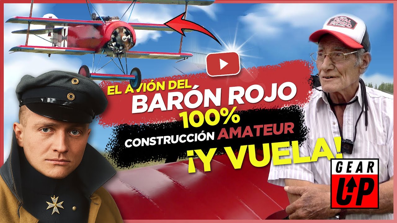 ¡ASOMBROSO! TRIPLANO del BARÓN ROJO Hecho a Mano y ¡VOLANDO!