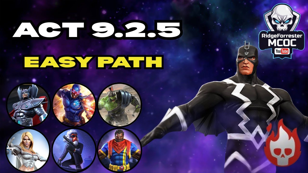 The EASIEST PATH in ACT 9.2.5 | Black Bolt Boss | - Marvel Contest of Champions