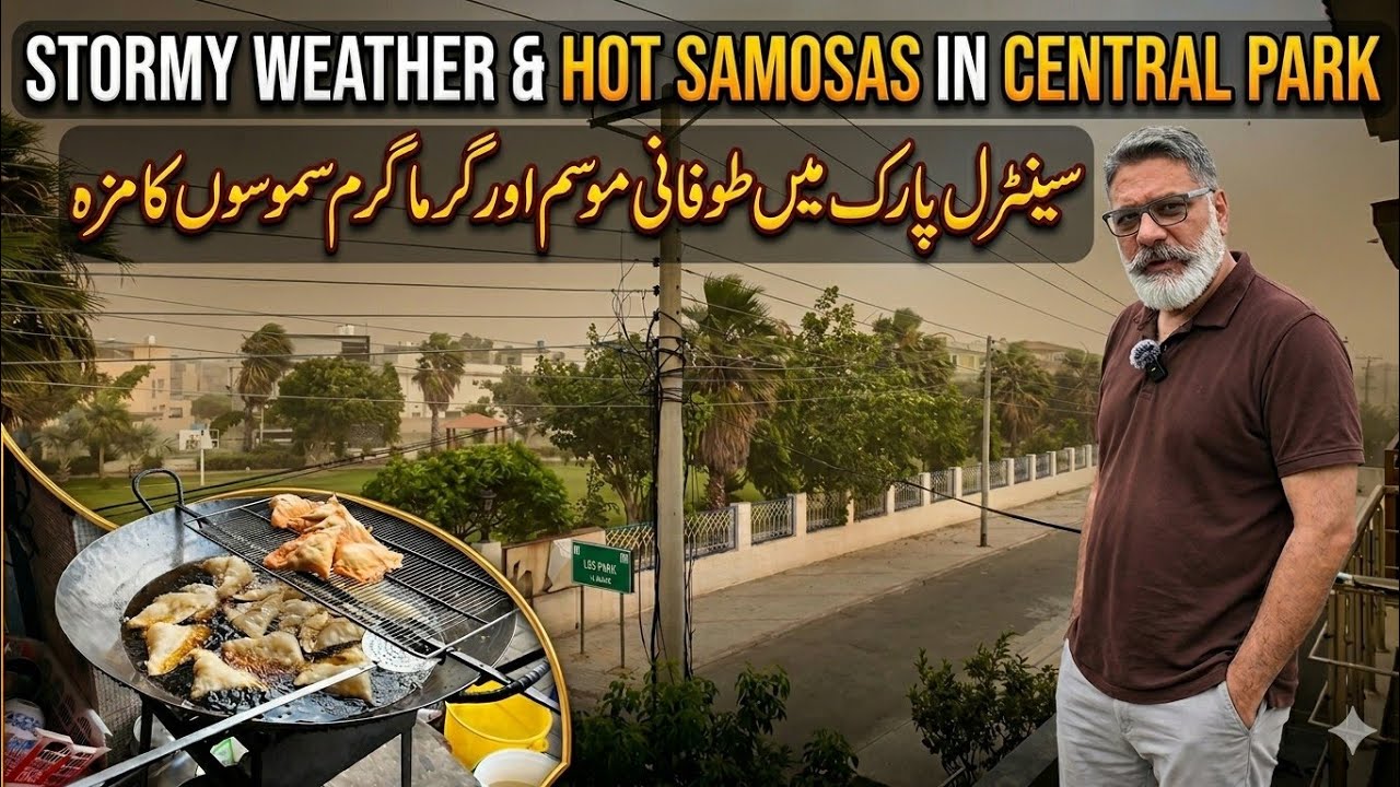 Central Park Weather & Samosa Hunting! 🏍️ Cleanest Society on Ferozepur Road | Zeeshaniology