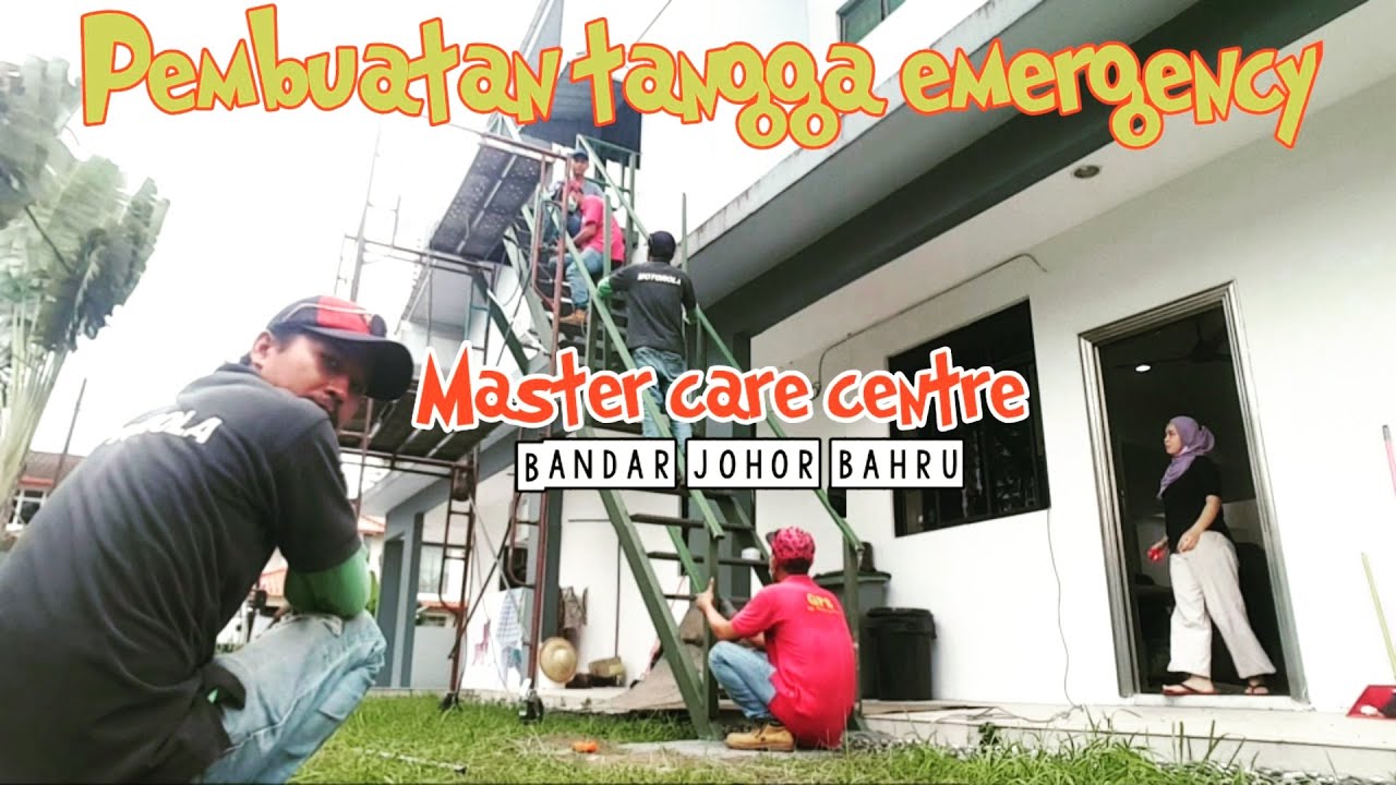 Pemasangan Tangga emergency di MASTER CARE CENTRE,Bandar Johor Bahru...