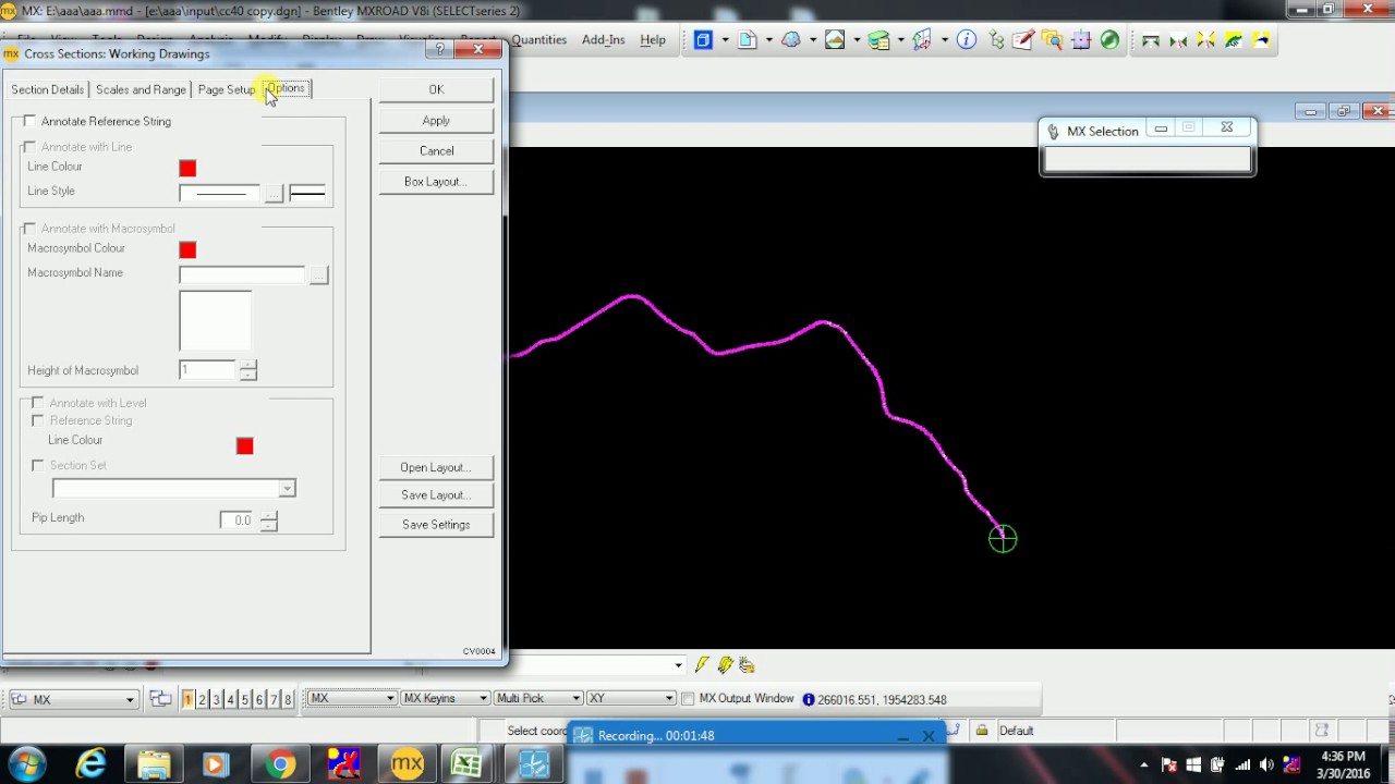 How to use MX Road  Creating Cross section