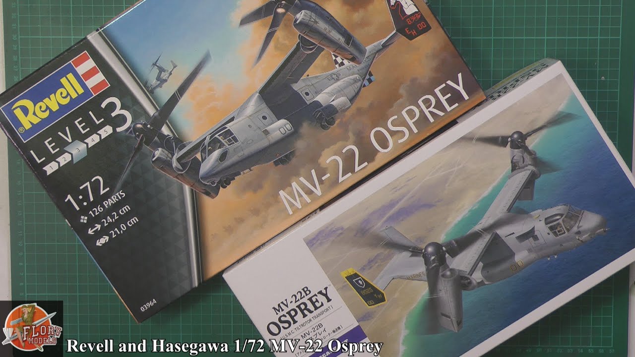 Revell and Hesegawa 1/72nd MV 22 Osprey Preview
