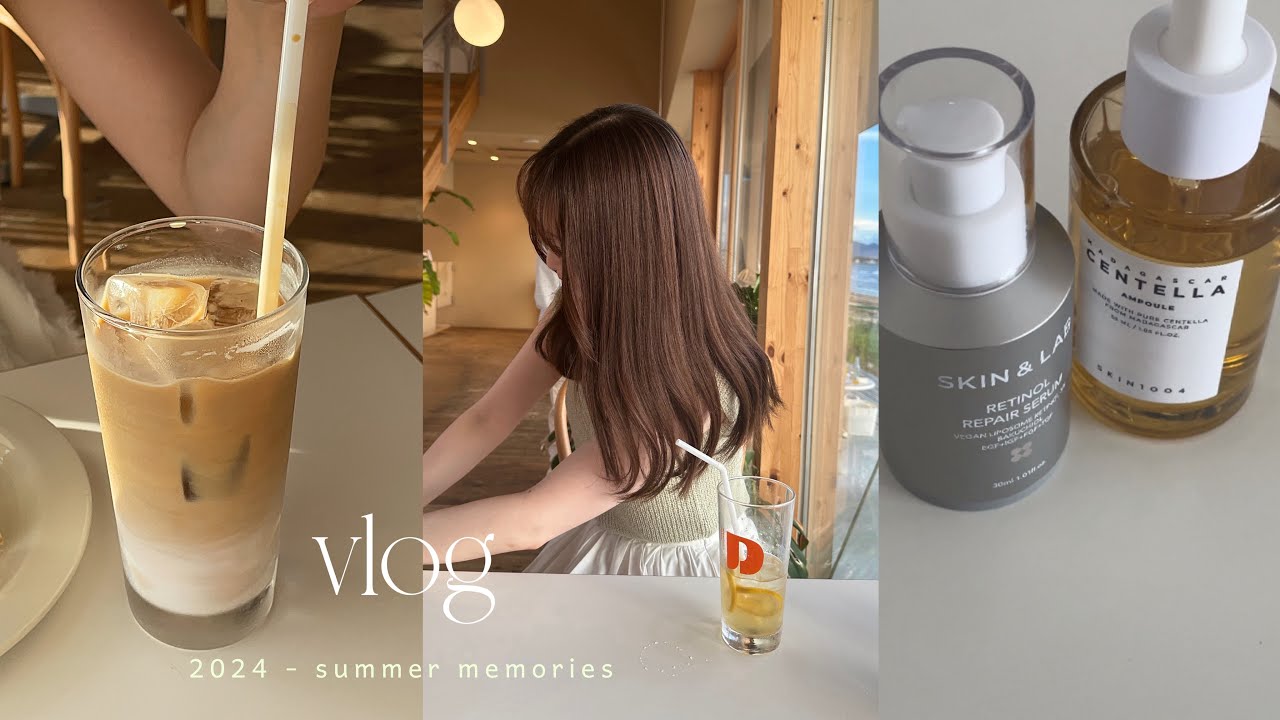 ［vlog］25歳社会人の休日の過ごし方🍧｜美容day🧖🏻‍♀️,韓国スキンケア購入,カフェ巡り☕️