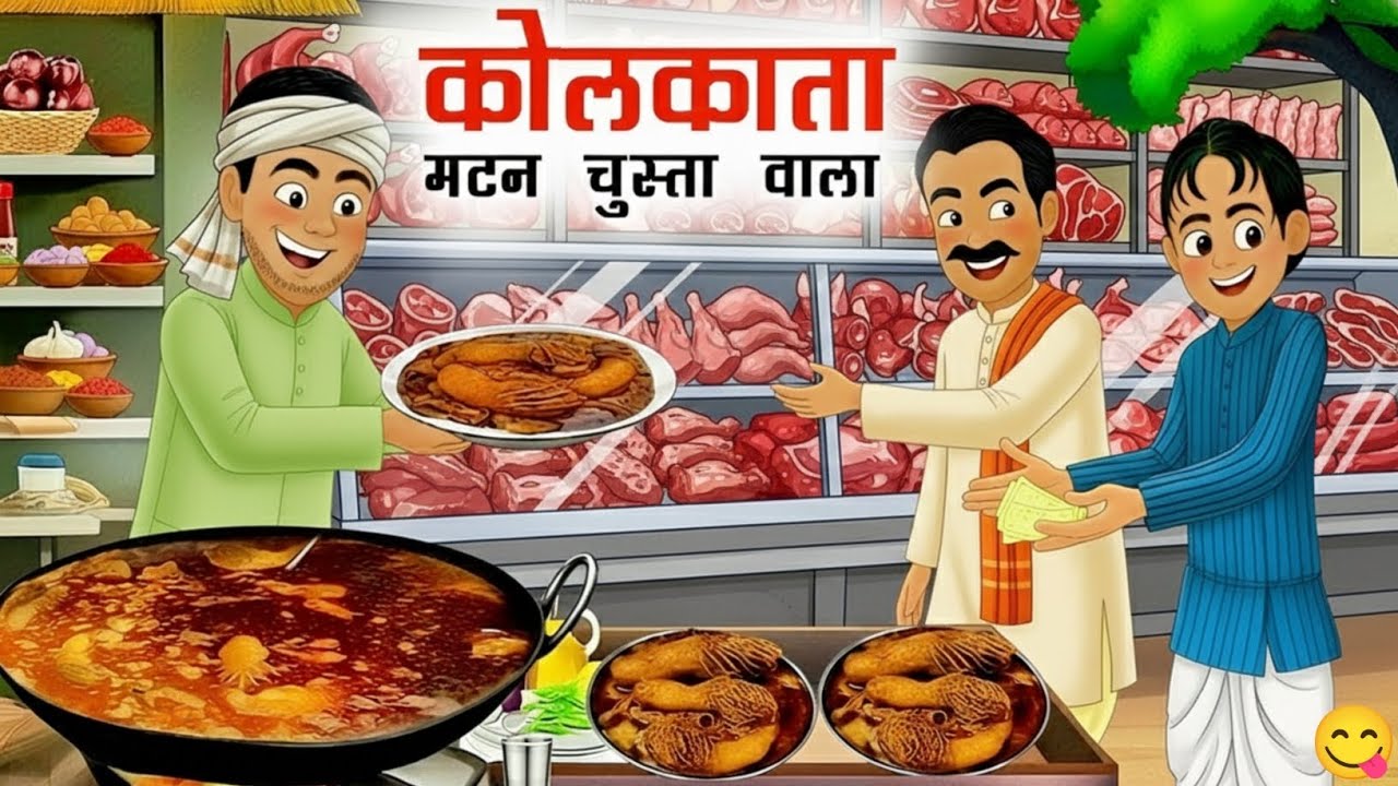 कोलकाता मटन चुस्ता वाला । Kolkata mutton chusta wala । Moral story । kahani। Hindi story । Cartoon 