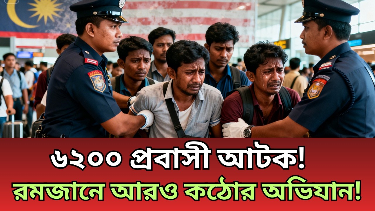 মালয়েশিয়ায় ভয়াবহ অভিযান! আটক ৬২০০ অবৈধ প্রবাসী, নিয়োগকর্তারাও রেহাই পাচ্ছে না,DS TV BANGLA