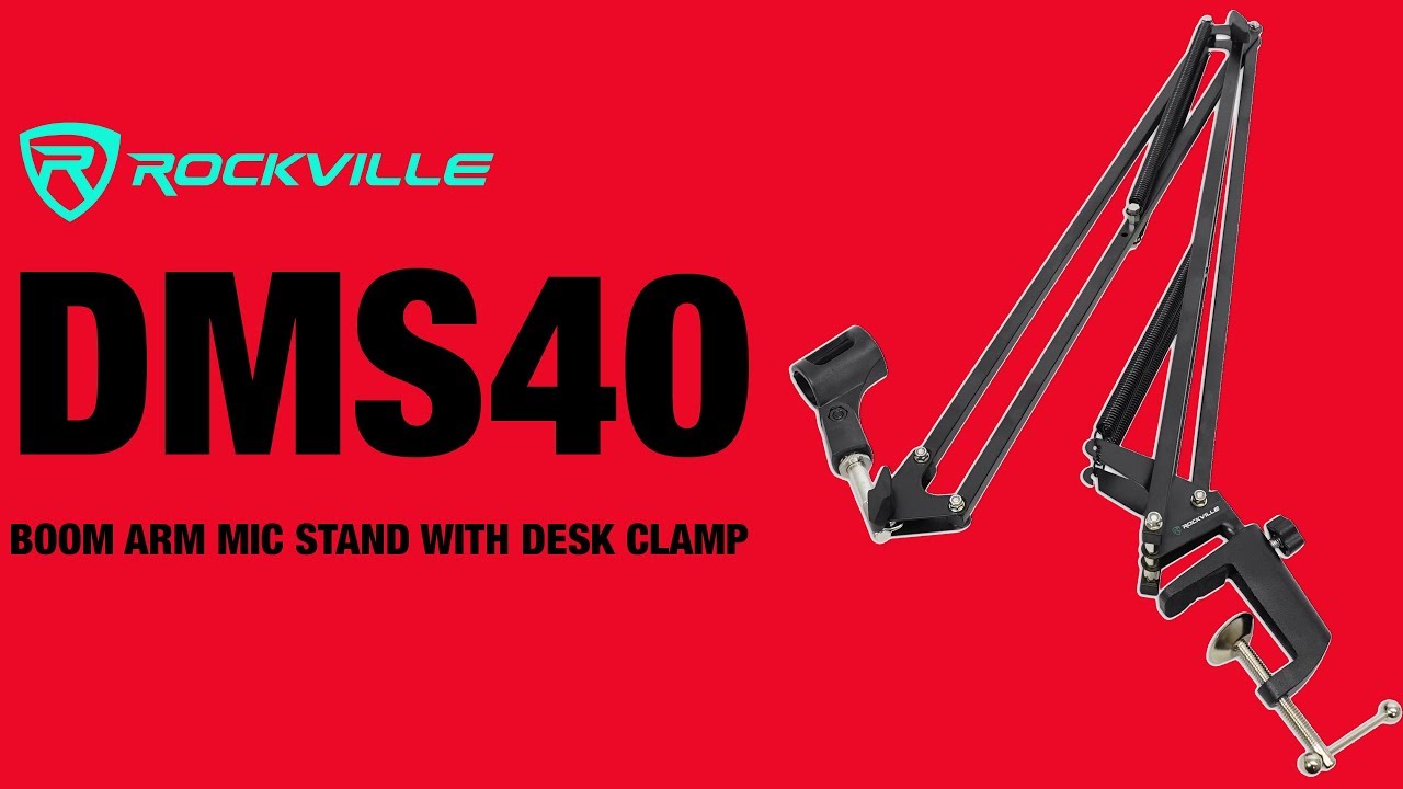 The Rockville DMS40 Boom Mic Arm Stand is adjustable and versatile!