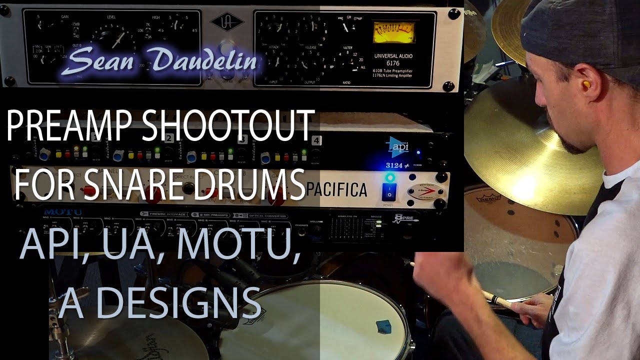 Microphone Preamp Shootout for Snare Drums - API 3124+ / UA 610 / A Designs Pacifica