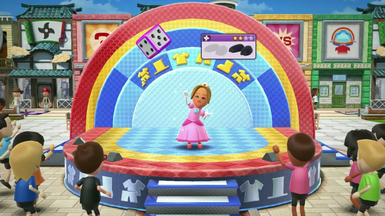 Wii Party U Fashion Plaza Mia VS Rachel VS Tyrone VS Luca