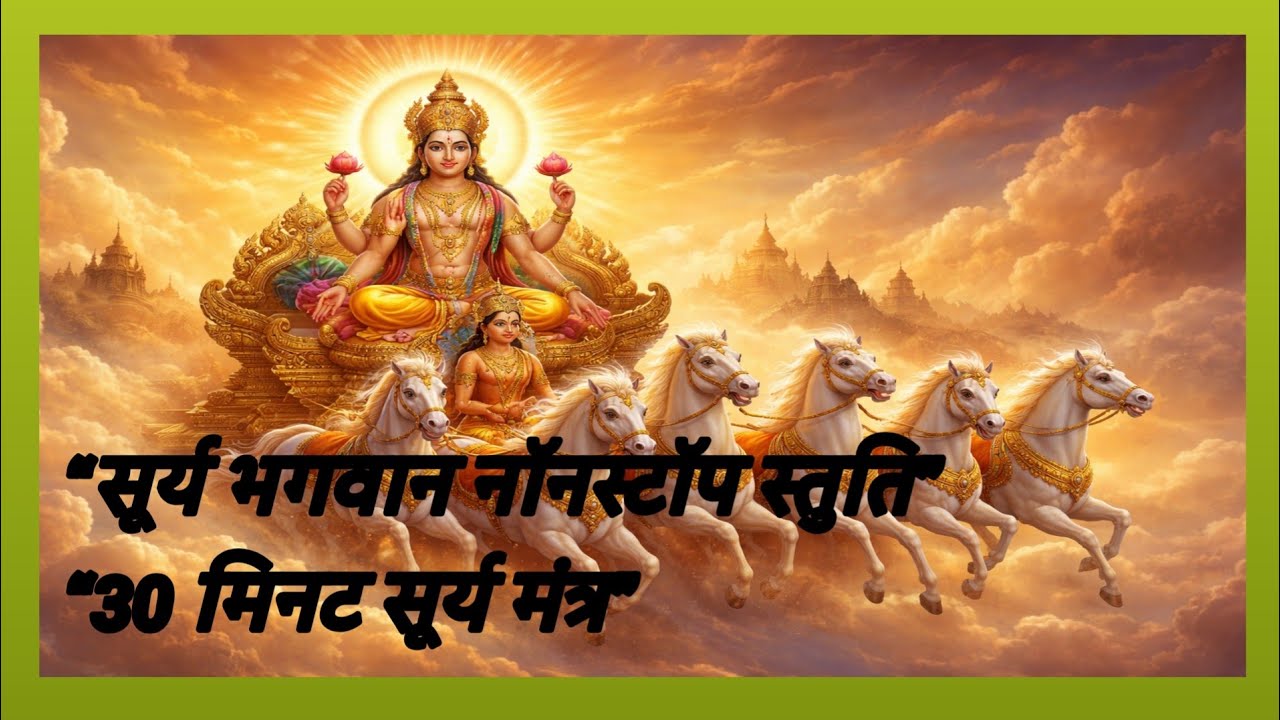 सूर्य भगवान नॉनस्टॉप स्तुति मंत्र | 30 मिनट सूर्य मंत्र जप | Surya Mantra Nonstop | Lord Surya Stuti